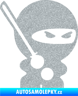 Samolepka Ninja baby 001 pravá Ultra Metalic stříbrná metalíza