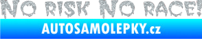 Samolepka No risk no race 002 Ultra Metalic stříbrná metalíza