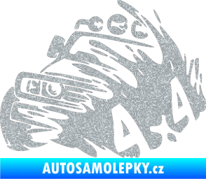 Samolepka Off Road 002 levá 4x4 Ultra Metalic stříbrná metalíza