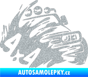 Samolepka Off Road 002 pravá 4x4 Ultra Metalic stříbrná metalíza