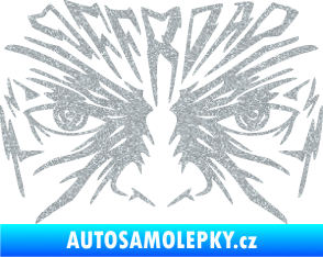 Samolepka Off Road 004 s obličejem Ultra Metalic stříbrná metalíza