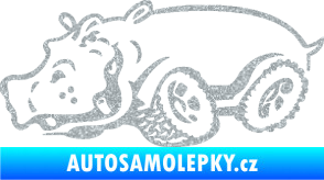 Samolepka Off Road 006 levá hroch Ultra Metalic stříbrná metalíza