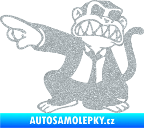 Samolepka Opičák JDM levá Ultra Metalic stříbrná metalíza
