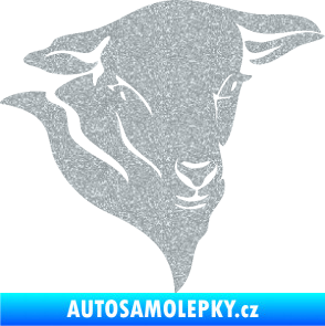 Samolepka Ovce 001 pravá hlava Ultra Metalic stříbrná metalíza