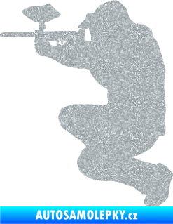 Samolepka Paintball 001 levá Ultra Metalic stříbrná metalíza