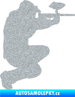 Samolepka Paintball 001 pravá Ultra Metalic stříbrná metalíza