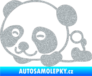 Samolepka Panda 003 levá Ultra Metalic stříbrná metalíza
