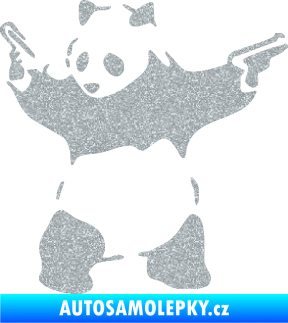 Samolepka Panda 007 levá gangster Ultra Metalic stříbrná metalíza