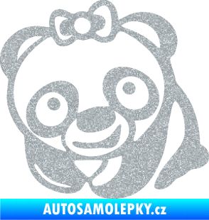 Samolepka Panda baby levá Ultra Metalic stříbrná metalíza