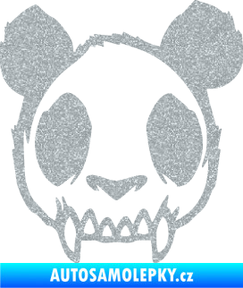 Samolepka Panda zombie  Ultra Metalic stříbrná metalíza