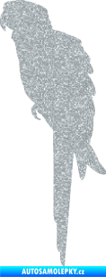 Samolepka Papoušek 001 levá Ultra Metalic stříbrná metalíza
