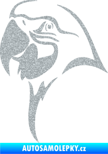 Samolepka Papoušek 006 levá hlava Ultra Metalic stříbrná metalíza