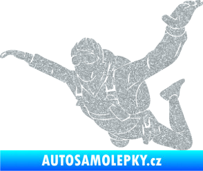 Samolepka Parašutista 004 levá Ultra Metalic stříbrná metalíza