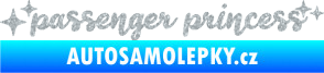 Samolepka Passenger Princess 002 nápis s hvězdičkami Ultra Metalic stříbrná metalíza
