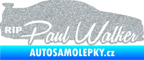 Samolepka Paul Walker 005 RIP Ultra Metalic stříbrná metalíza