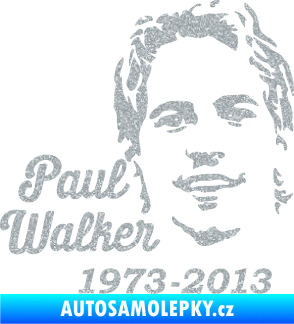 Samolepka Paul Walker 007 RIP Ultra Metalic stříbrná metalíza