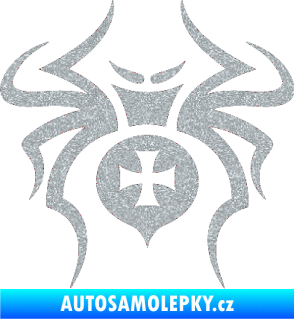 Samolepka Pavouk 003 křižák Ultra Metalic stříbrná metalíza