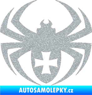 Samolepka Pavouk 004 křižák Ultra Metalic stříbrná metalíza