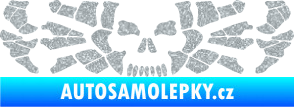 Samolepka Pavouk 017 smrťák Ultra Metalic stříbrná metalíza