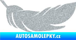 Samolepka Peříčko 007 pravá Ultra Metalic stříbrná metalíza