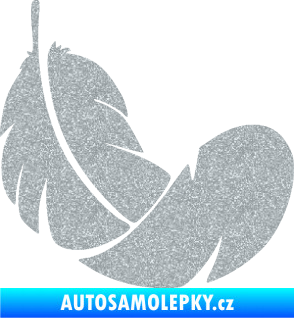 Samolepka Peříčko 008 pravá Ultra Metalic stříbrná metalíza