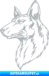 Samolepka Pes 019 levá Ultra Metalic stříbrná metalíza