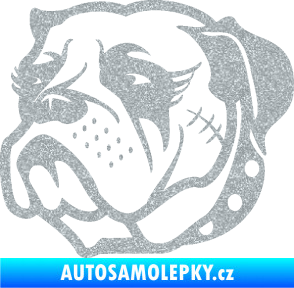 Samolepka Pes 097 levá Buldok Ultra Metalic stříbrná metalíza