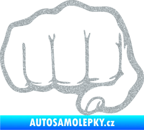 Samolepka Pěst 002 levá Ultra Metalic stříbrná metalíza