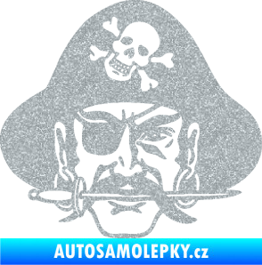Samolepka Pirát 002 pravá Ultra Metalic stříbrná metalíza