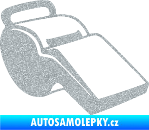 Samolepka Píšťalka 001 pravá Ultra Metalic stříbrná metalíza