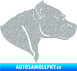 Samolepka Pitbull 004 pravá Ultra Metalic stříbrná metalíza