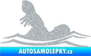 Samolepka Plavání 005 pravá Ultra Metalic stříbrná metalíza