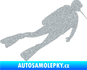 Samolepka Potápěč 006 pravá Ultra Metalic stříbrná metalíza