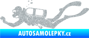 Samolepka Potápěč 011 levá Ultra Metalic stříbrná metalíza