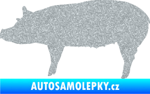 Samolepka Prase 002 levá Ultra Metalic stříbrná metalíza