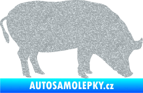 Samolepka Prase 004 pravá Ultra Metalic stříbrná metalíza