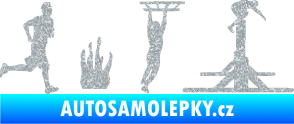 Samolepka Překážkové závody 001 pravá OCR Ultra Metalic stříbrná metalíza