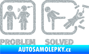 Samolepka Problem? Solved 001 Ultra Metalic stříbrná metalíza