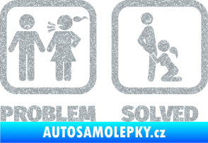 Samolepka Problem? Solved 003 Ultra Metalic stříbrná metalíza