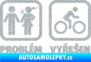 Samolepka Problém? Vyřešen 004 Ultra Metalic stříbrná metalíza