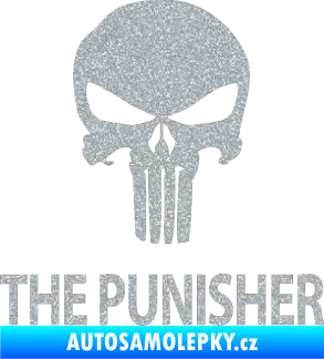 Samolepka Punisher 002 s nápisem Ultra Metalic stříbrná metalíza
