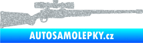 Samolepka Puška 002 pravá lovecká Ultra Metalic stříbrná metalíza