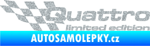 Samolepka Quattro limited edition levá Ultra Metalic stříbrná metalíza
