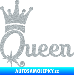 Samolepka Queen 002 s korunkou Ultra Metalic stříbrná metalíza