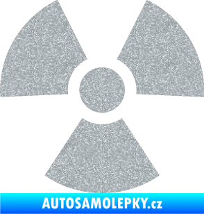 Samolepka Radioactive 001 radiace Ultra Metalic stříbrná metalíza