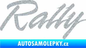 Samolepka Rally nápis Ultra Metalic stříbrná metalíza