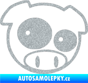Samolepka Rally pig 001 pravá Ultra Metalic stříbrná metalíza