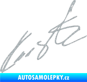 Samolepka Podpis Roman Kresta  Ultra Metalic stříbrná metalíza