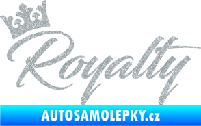 Samolepka Royalty s korunkou nápis Ultra Metalic stříbrná metalíza