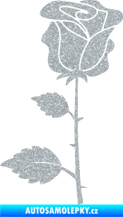 Samolepka Růže 007 levá Ultra Metalic stříbrná metalíza